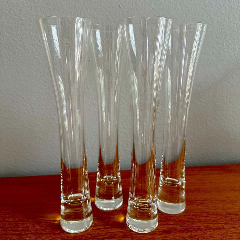 Set of 4 - Like New - Sleek Champagne Flutes